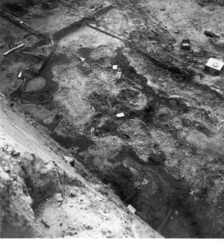 Blick auf die Ausgrabung von 1952 in der Freilandstation von Salzgitter-Lebenstedt