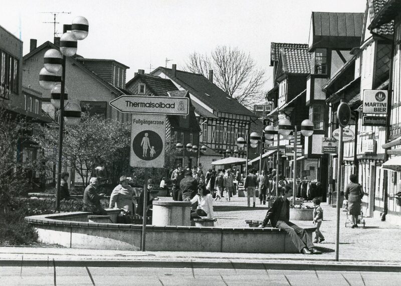 Blick in die Fußgängerzone in den 70er Jahren