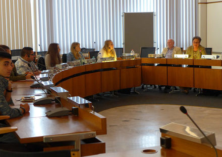 Mitglieder des Jugendparlaments diskutieren mit Ratsmigliedern. (Foto: Stadt Salzgitter)