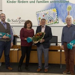 Von links: Stefan Roßmann, Annette Schudrowitz, Ulrich Leidecker und Wilfried Pollmann.