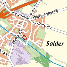 Stadtplanausschnitt von Salzgitter-Salder.