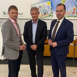 v.l. Erster Bürgermeister und MdL Stefan Klein, Oberbürgermeister Frank Klingebiel, Zweiter Bürgermeister Christian Striese