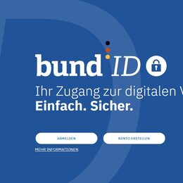 Startseite der Bund-ID.