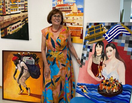 Das Thema Menschlichkeit bewegt die Künstlerin seit der ersten großen Flüchtlingswelle.