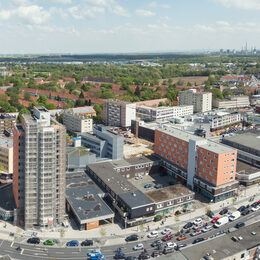 Luftbild der Innenstadt von Lebenstedt